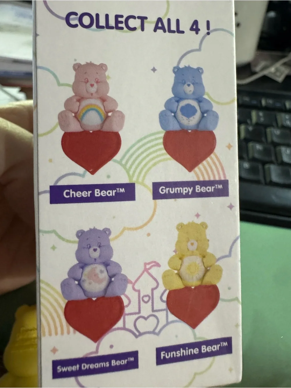 Care Bears Surprise Peeker Charm Mini Phone Figure - Funshine Bear